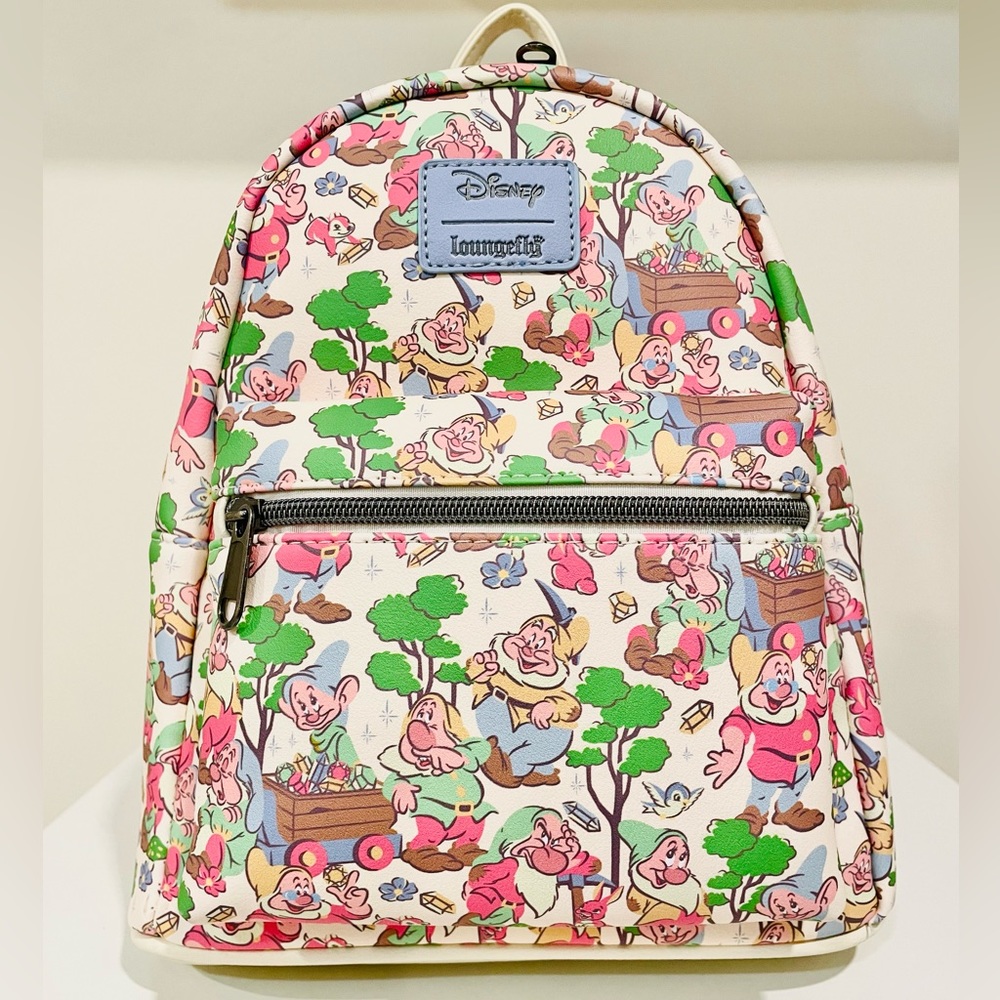Loungefly Disney Snow White And The Seven Dwarfs Pastel Dwarfs Mini Backpack